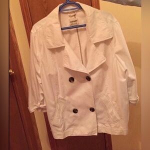 Plus size cute 3/4 length sleeves coat